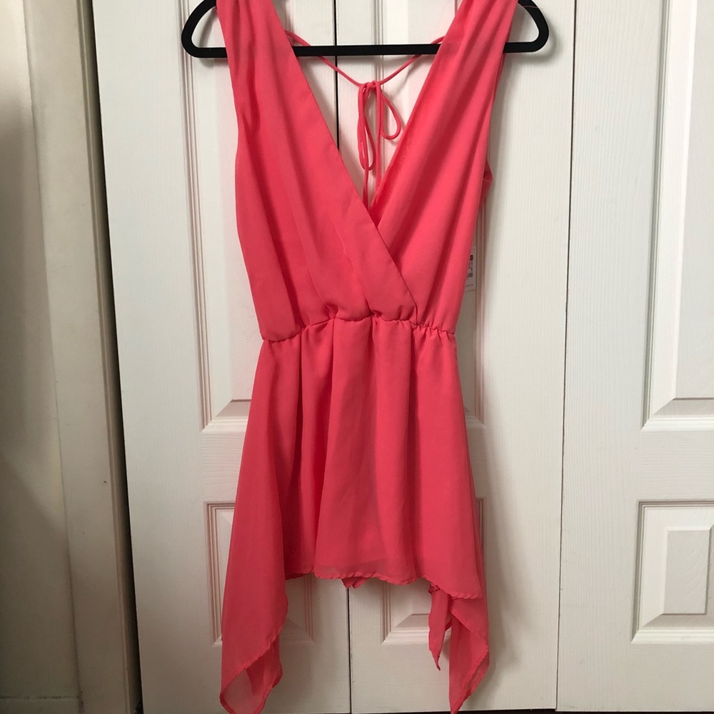 NWT Charlotte Russe Pink Romper Small